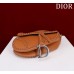 Dior saddle 25.5*20*6.5cm caramel silver leather