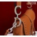 Dior saddle 25.5*20*6.5cm caramel silver leather