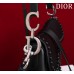 Dior saddle 25.5*20*6.5cm black silver leather