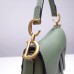 Dior saddle 25.5*20*6.5cm green gold leather