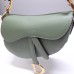 Dior saddle 25.5*20*6.5cm green gold leather