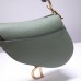 Dior saddle 25.5*20*6.5cm green gold leather