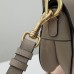 Dior saddle 25.5*20*6.5cm grey gold leather