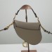 Dior saddle 25.5*20*6.5cm grey gold leather