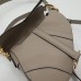 Dior saddle 25.5*20*6.5cm grey gold leather