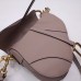 Dior saddle 25.5*20*6.5cm deep pink gold leather