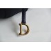 Dior saddle 25.5*20*6.5cm gold black leather