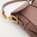 Dior saddle 25.5*20*6.5cm gold beige leather