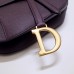 Dior saddle 25.5*20*6.5cm gold brown purple leather