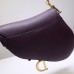 Dior saddle 25.5*20*6.5cm gold brown purple leather