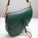 Dior saddle 25.5*20*6.5cm gold green leather