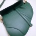 Dior saddle 25.5*20*6.5cm gold green leather