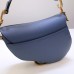 Dior saddle 25.5*20*6.5cm gold blue leather