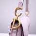 Dior saddle 25.5*20*6.5cm gold pink leather