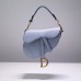 Dior saddle 25.5*20*6.5cm gold blue leather