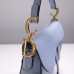 Dior saddle 25.5*20*6.5cm gold blue leather