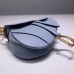 Dior saddle 25.5*20*6.5cm gold blue leather