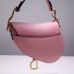 Dior saddle 25.5*20*6.5cm gold deep pink leather