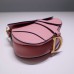 Dior saddle 25.5*20*6.5cm gold deep pink leather