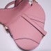 Dior saddle 25.5*20*6.5cm gold deep pink leather