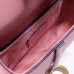 Dior saddle 25.5*20*6.5cm gold deep pink leather