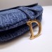 Dior saddle 25.5*20*6.5cm classic  oblique blue