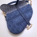 Dior saddle 25.5*20*6.5cm classic  oblique blue