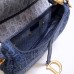 Dior saddle 25.5*20*6.5cm classic  oblique blue