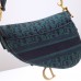 Dior saddle 25.5*20*6.5cm classic  oblique green grey