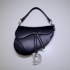 Dior saddle 25.5*20*6.5cm silver white leather