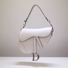 Dior saddle 25.5*20*6.5cm gold white leather