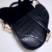 Dior saddle 25.5*20*6.5cm gold crocodiles white leather