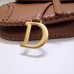 Dior saddle 25.5*20*6.5cm gold crocodiles black leather