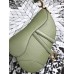 Dior saddle 25.5*20*6.5cm gold green leather