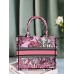 Dior book tote tiger zoo oblique  26.5*21*14cm small pink