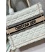 Dior book tote winter oblique  26.5*21*14cm small cream