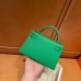 Hermes Mini Kelly 2 19cm green gold Epsom leather