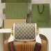 Gucci Horsebit 1955 20.5*14.5*5cm monogram white