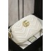 Gucci GG Marmont 24*13*7cm white  gold camera bag