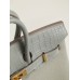 Hermes birkin 25cm crocodile leather grey