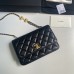 Chanel WOC black bag 19.5*12*3.5cm lambskin