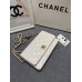 Chanel WOC gold ball 19cm white lambskin