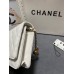 Chanel WOC gold ball 19cm white lambskin