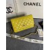 Chanel WOC gold ball 19cm yellow lambskin