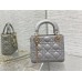 Dior lady dior 17cm lambskin grey