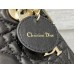 Dior lady dior 17cm lambskin black