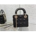 Dior lady dior 17cm lambskin black