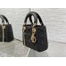 Dior lady dior 17cm lambskin black