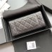 Chanel wallet black 19×h10.5×3cm gold