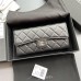 Chanel wallet black 19×h10.5×3cm gold